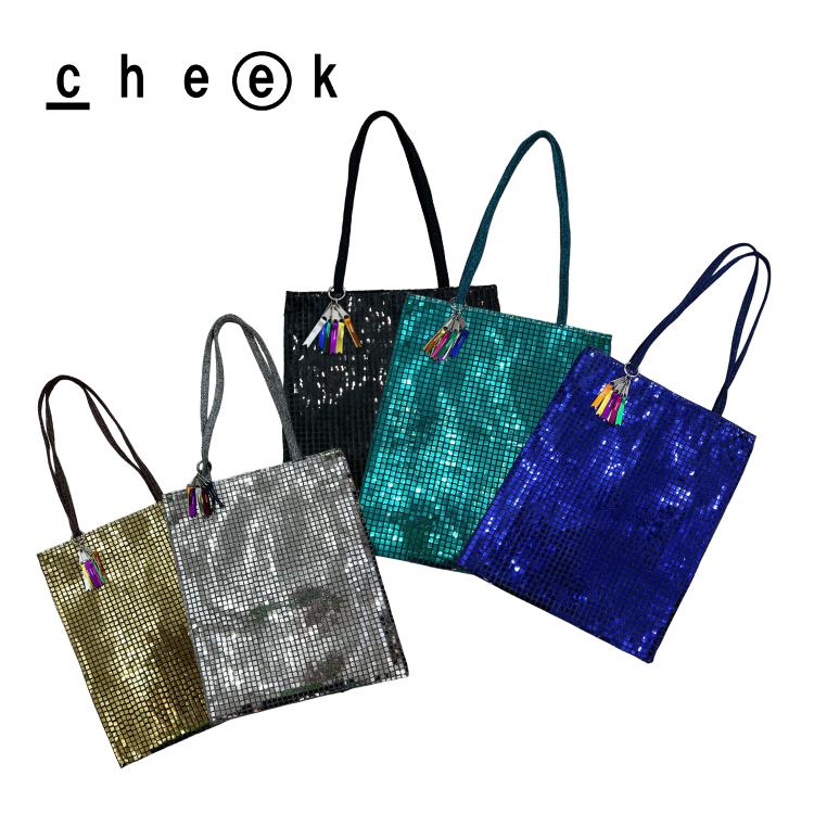 爆買 トートバッグ cheek disco shoulder 全5色 キラキラ スパンコール