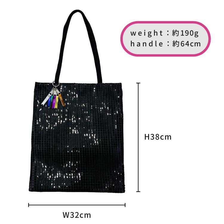 爆買 トートバッグ cheek disco shoulder 全5色 キラキラ スパンコール