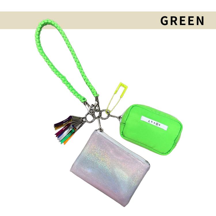 爆買 チャーム セット aurora pouch set charm 全3色 バッグチャーム