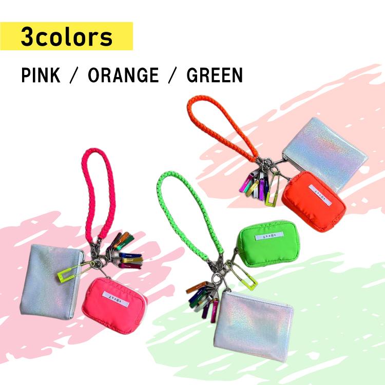 爆買 チャーム セット aurora pouch set charm 全3色 バッグチャーム