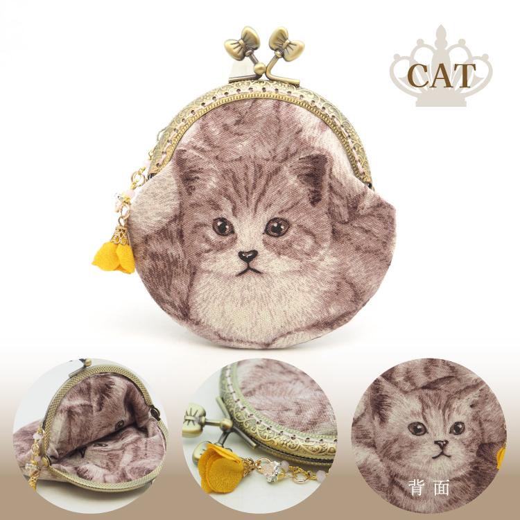 爆買 小銭入れ 猫 gonta1998 がま口ポーチ コインケース CAT 全8種