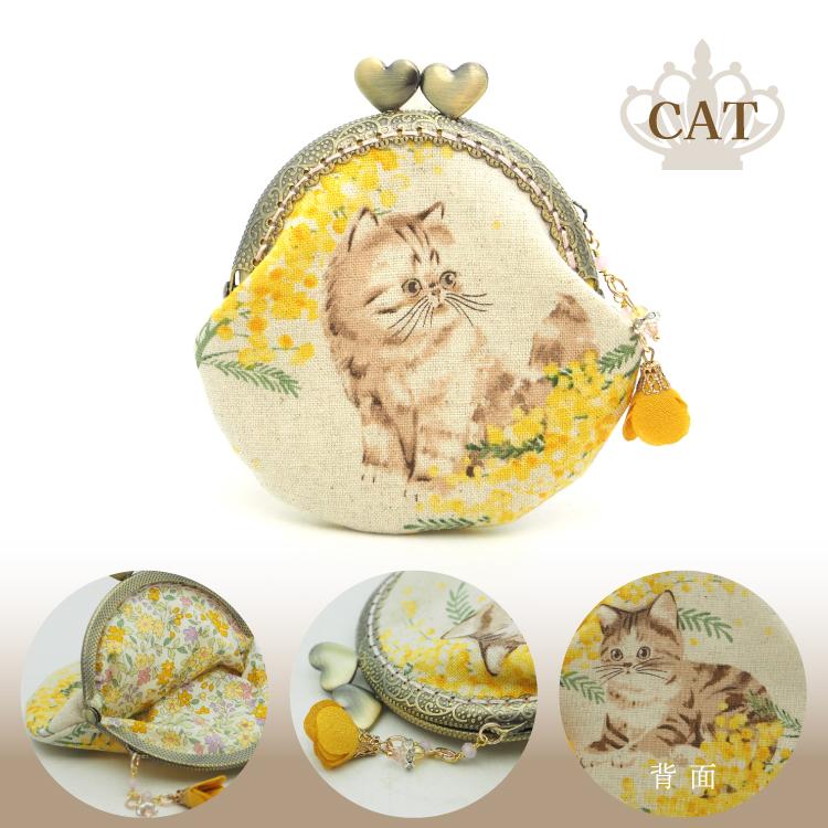 爆買 小銭入れ 猫 gonta1998 がま口ポーチ コインケース CAT 全8種