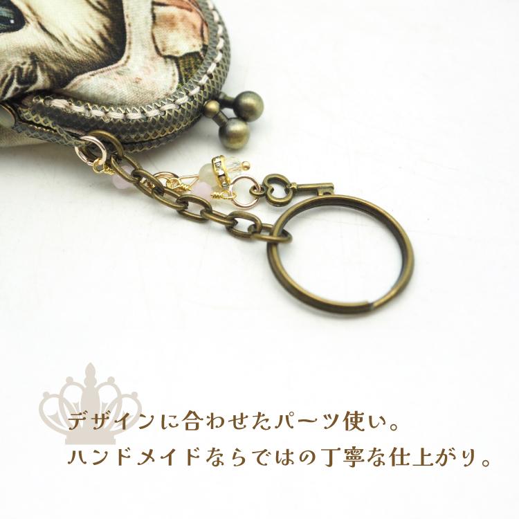 アクセサリーポーチ gonta1998 がま口バッグチャーム ハットキャット