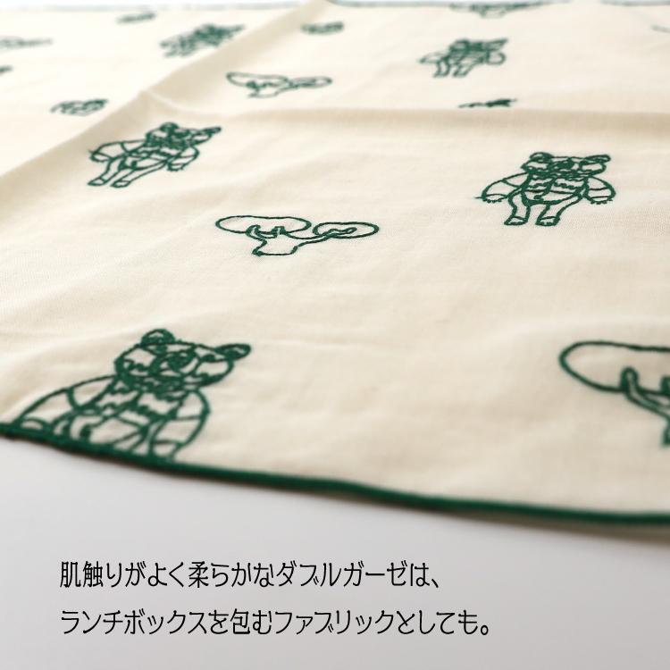 爆買 ハンカチ HAyU Bear 刺繍ハンカチ 全3色 くま ガーゼハンカチ