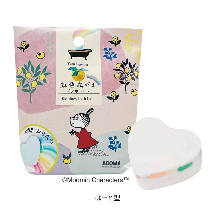 入浴剤 バスボール 2個セット ムーミン 虹のバスボール ゆずの香り