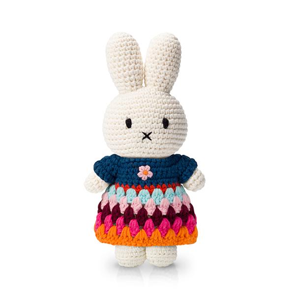 ミッフィー ぬいぐるみ ブルーナ ジャストダッチ（ミッフィー ハンドメイド＆ドレス レインボー　全5色）Miffy Handmade and Dress Rainbow｜heliosholding｜03