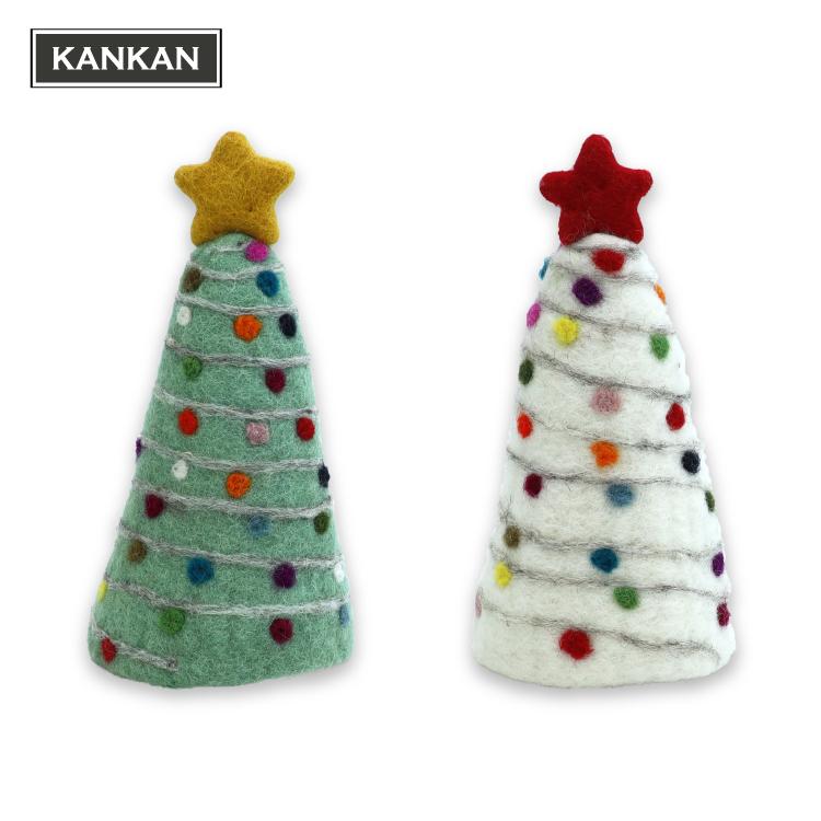 クリスマス 置物 | フェルトオブジェ クリスマスツリー 全2色