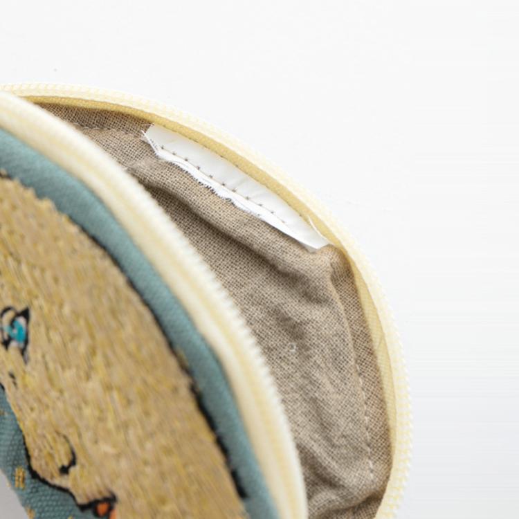 ポーチ ムーン刺繍ポーチ KANKAN 全2種 小物入れ ファスナー ポーチ ムーン刺繍ポーチ KANKAN 全2種 小物入れ ファスナー