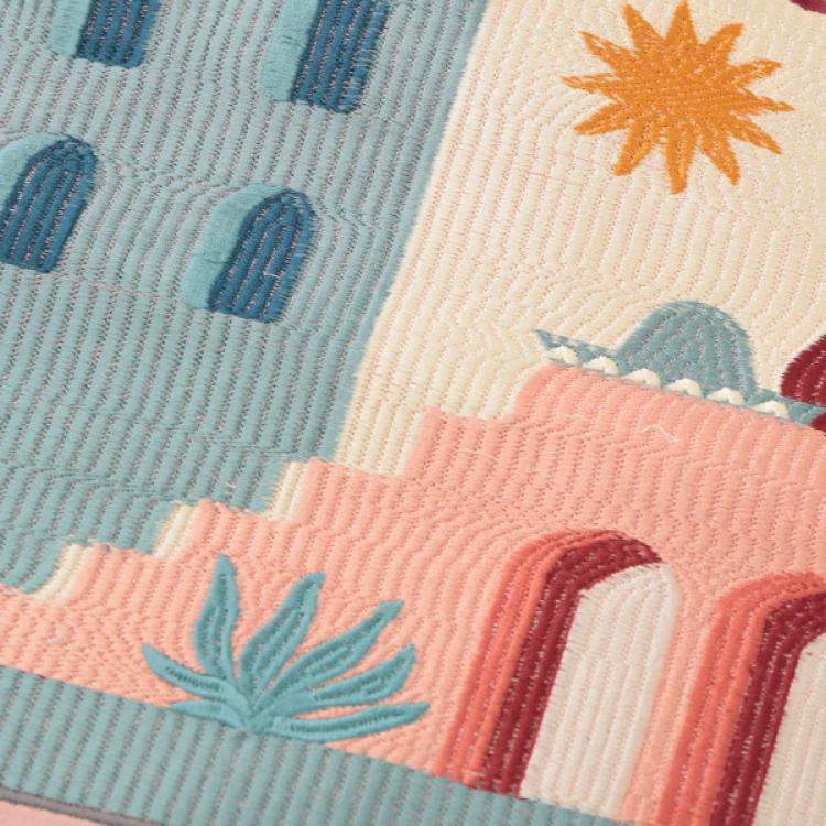 レディース トート 　ワールドトリップ 刺繍トートバッグ　artipur COTTAGE　全3種　　バッグ かばん 手さげ 刺繍 サブバッグ A4 インド製