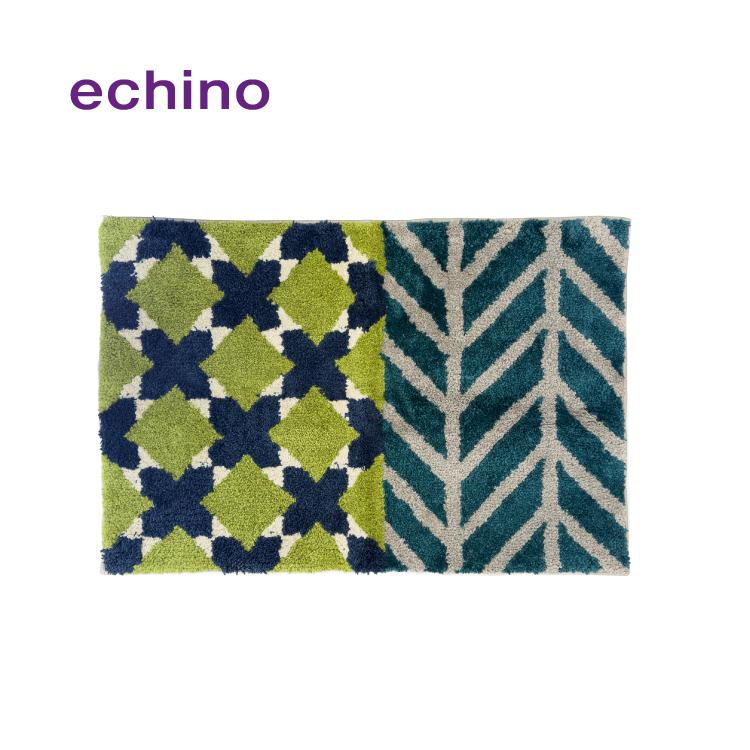 ラグマット echino Shaggy Rug Mat 全3種 約W90×L60cm すべり止め