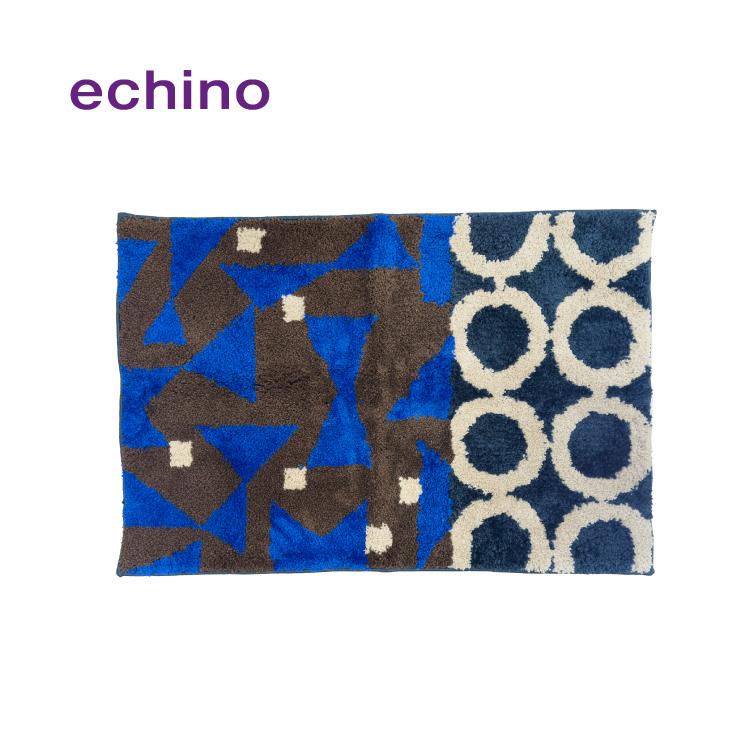 ラグマット echino Shaggy Rug Mat 全3種 約W90×L60cm すべり止め