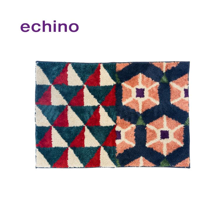 ラグマット echino Shaggy Rug Mat 全3種 約W90×L60cm すべり止め
