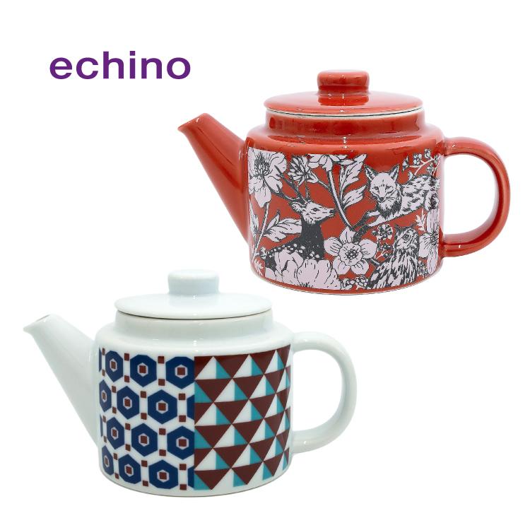 ティーポット 波佐見焼 echino Teapot 全2種 500ml 茶こし付き エチノ