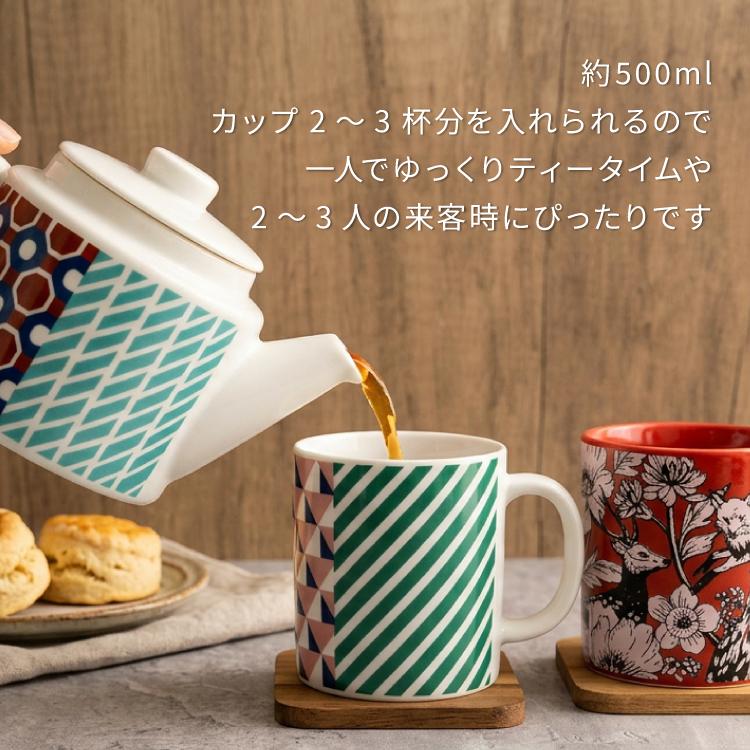 ティーポット 波佐見焼 echino Teapot 全2種 500ml 茶こし付き エチノ