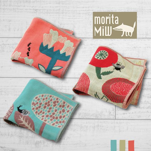 レディース ハンカチ / moritaMiW 3重ガーゼハンカチ 全3種 マイマイ