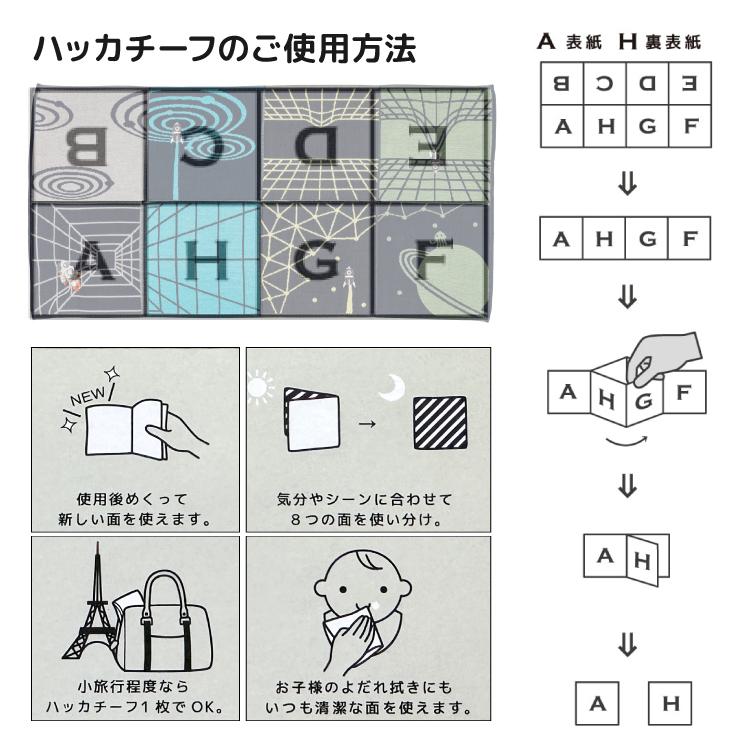 爆買 ハンカチ ガーゼ くすばし ハッカチーフ 全3種 ブックタイプ 8面