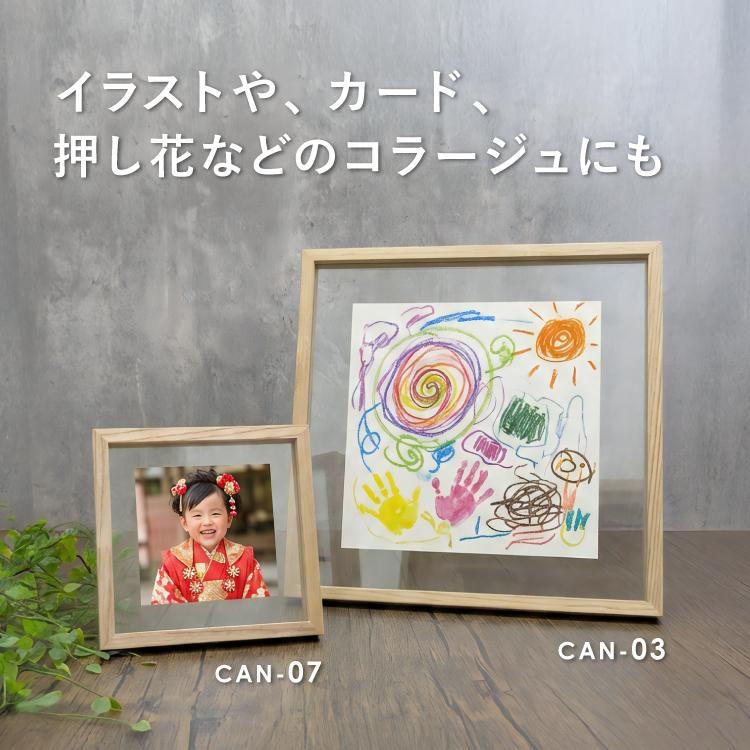 magnet 爆買 フォトフレーム 木製 正方形 CAN-07 卓上 壁掛け 2WAY