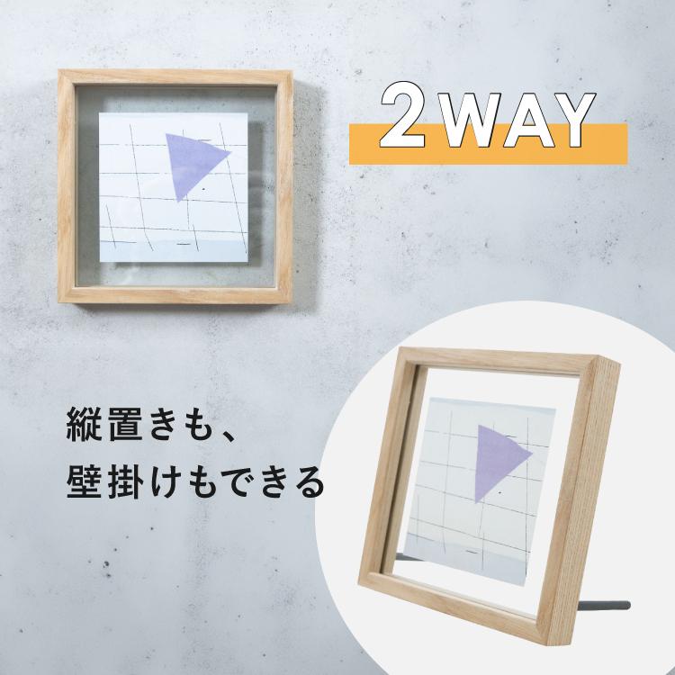 magnet 爆買 フォトフレーム 木製 正方形 CAN-07 卓上 壁掛け 2WAY