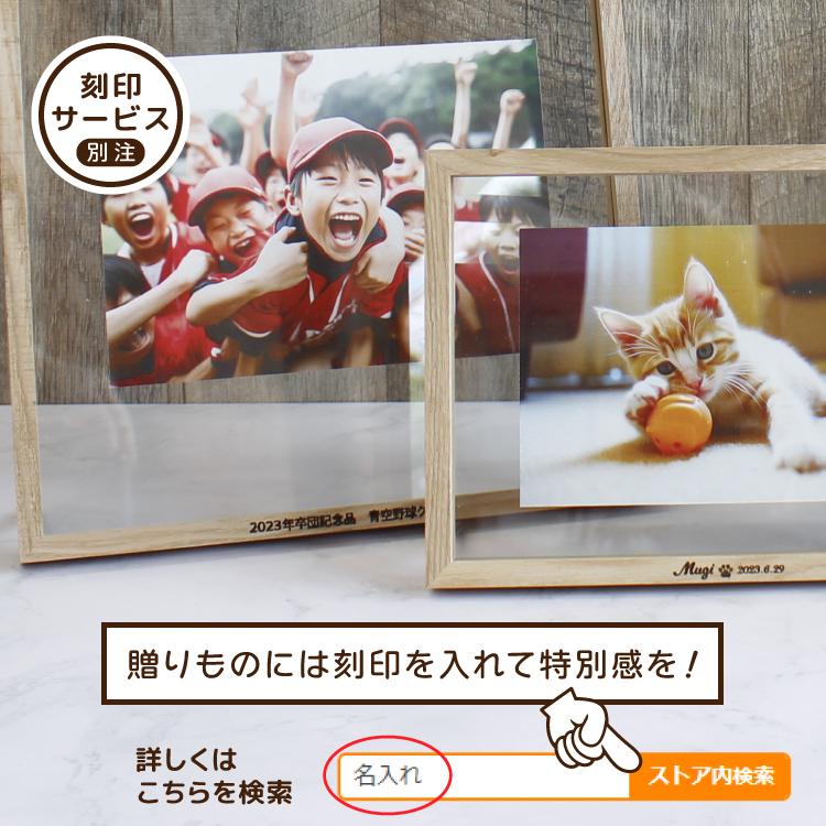 magnet フォトフレーム 写真立て CAN-02 / A4 全3色 木製 ガラス製