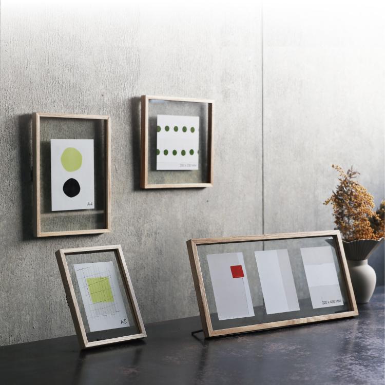 magnet フォトフレーム 写真立て CAN-02 / A4 全3色 木製 ガラス製