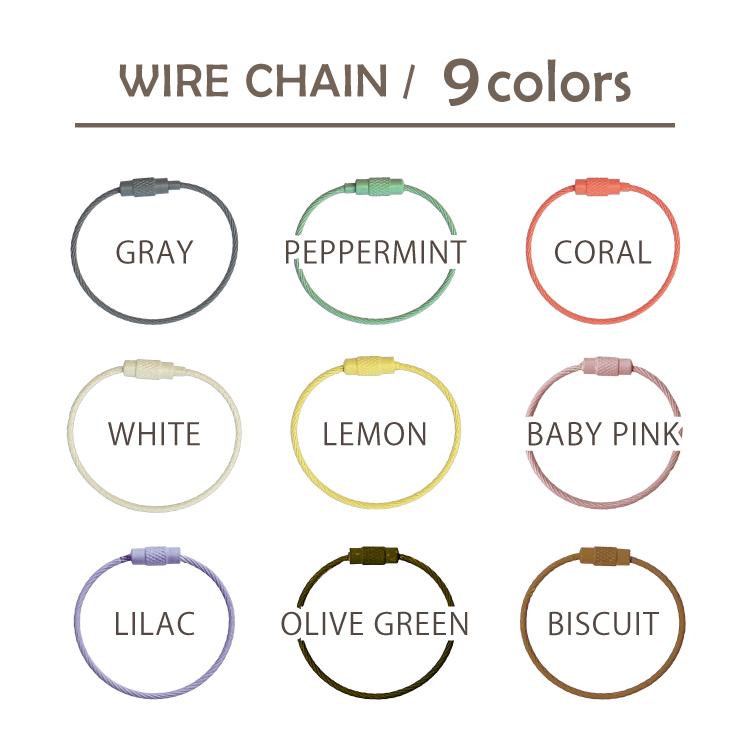 magnet キーホルダー 2種セット from to WIRE CHAIN 全9色×KEY RING 全