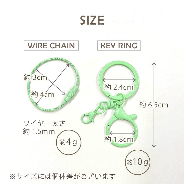 magnet 爆買 キーホルダー 2種セット from to WIRE CHAIN 全9色×KEY