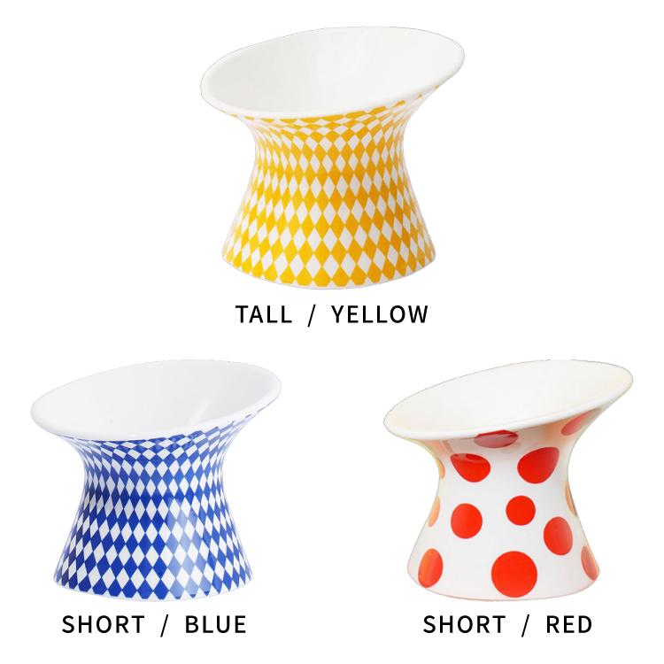 足付き食器 爆買 ペット 食器 食べやすい zeze PET HIGH-HEELS BOWL SHORT RED