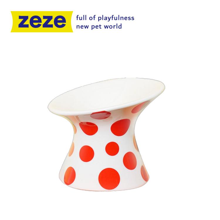 爆買 ペット 食器 食べやすい zeze PET HIGH-HEELS BOWL SHORT RED