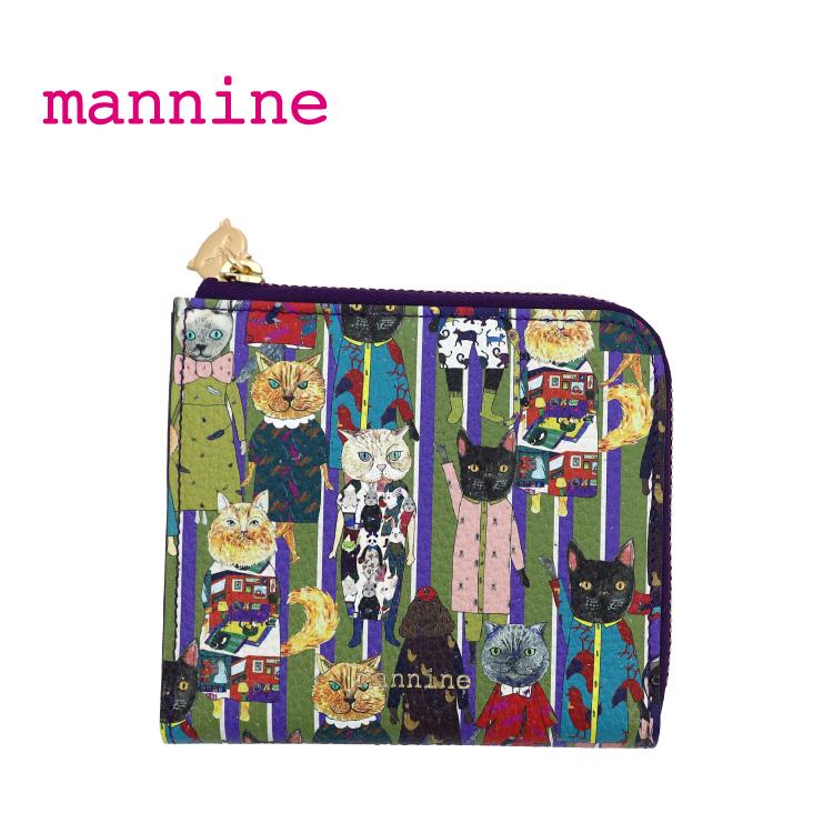 マンナイン 財布 mannine デフィレ Lzip 札入 全2種 牛革 薄型