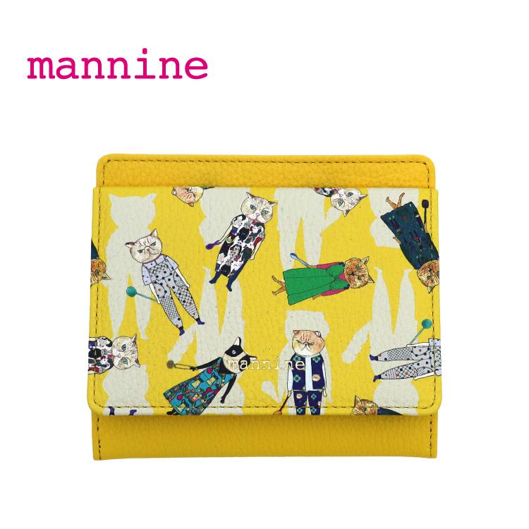 マンナイン 財布 mannine デフィレ コンパクト札入 全2種 牛革 薄型