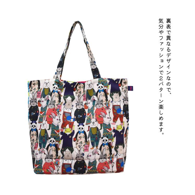 トートバッグ マンナイン ポリエステル ワイドトートバッグ polka dot