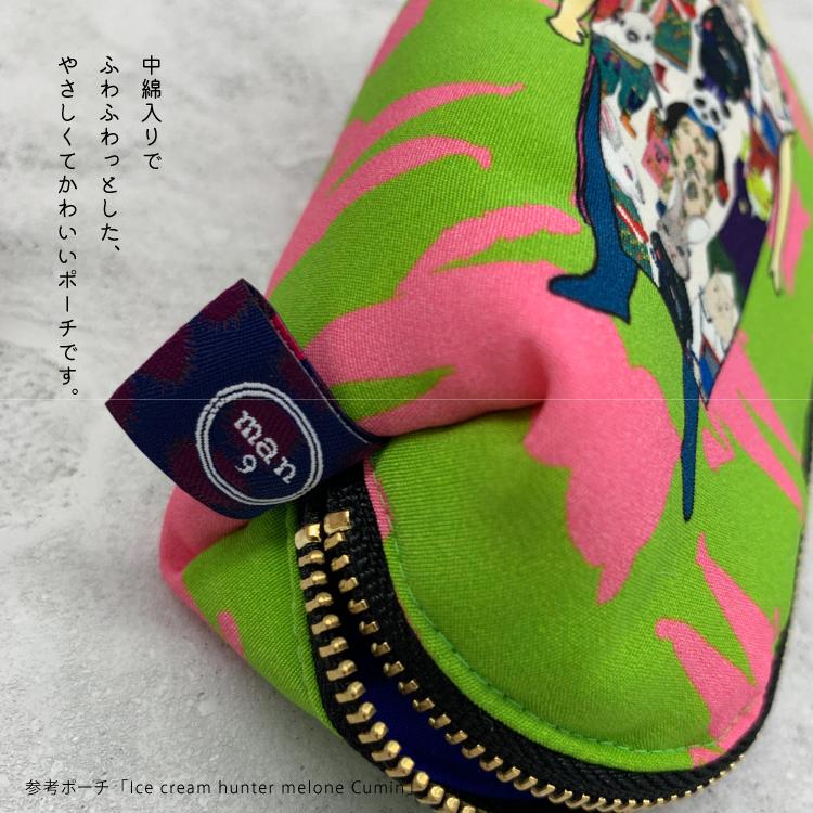 ポーチ マンナイン ワディングポーチ polka dot pink Seed&Soil