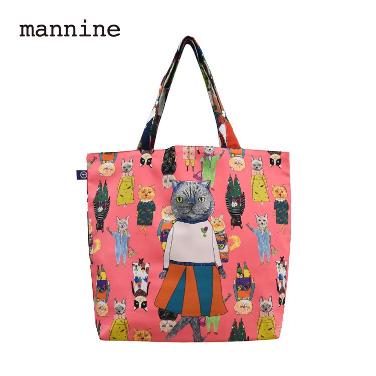 トートバッグ マンナイン ポリエステル ワイドトートバッグ dress up