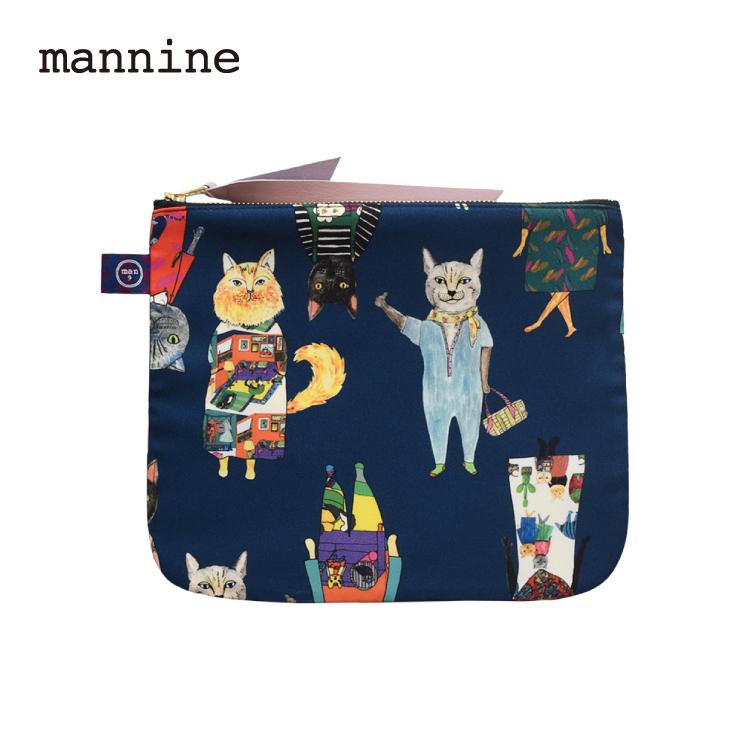 mannine マルチポーチ ポーチ Sサイズ dress up cat violet 192171256