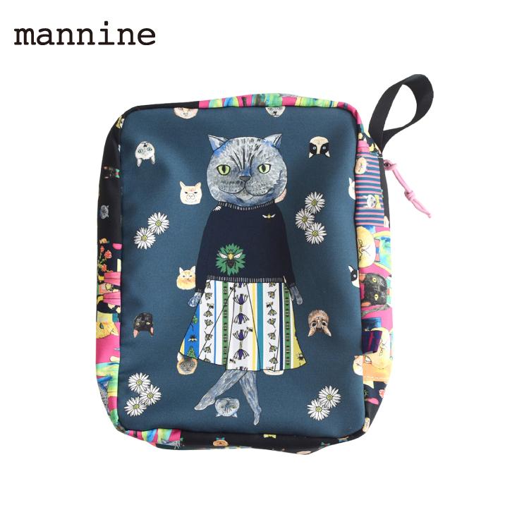 マンナイン mannine トラベルケース new cat face with marguerite