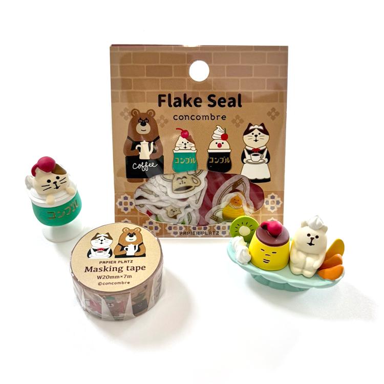 シール フレークシール / コンコンブル 全4種 パピア プラッツ プチ