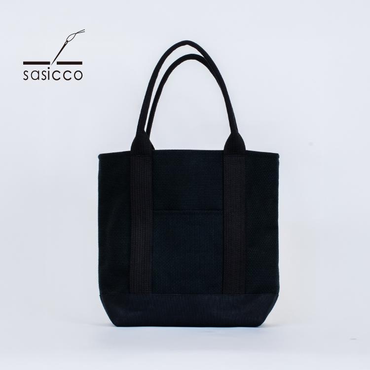 トートバッグ sasicco OBIトート 全2色 三河木綿 バッグ 刺し子 日本製