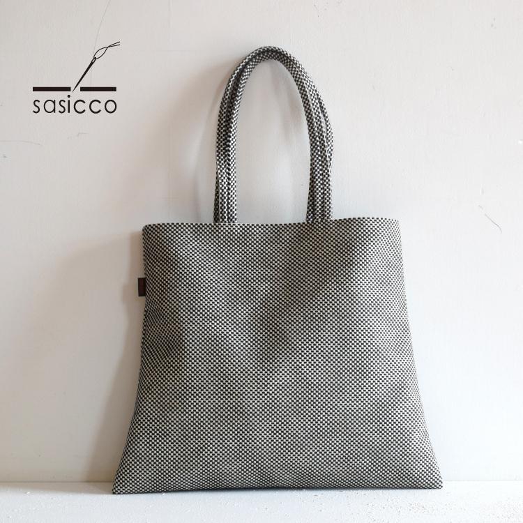 トート 台形 sasicco トラペミニトート 全3色 トートバッグ マチ無し