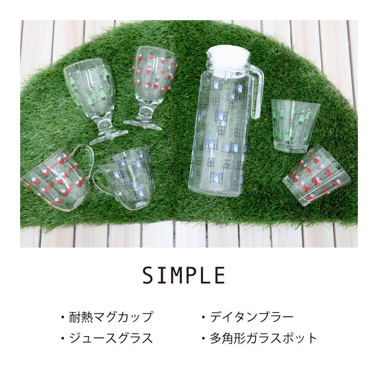 ピッチャー ジャグ ガラス / SIMPLE ムーミン 多角形 ガラス ピッチャー ジャグ ガラス / SIMPLE ムーミン 多角形 ガラス