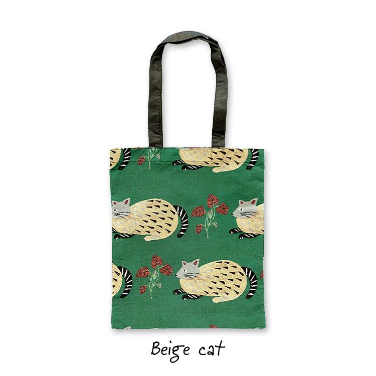松尾ミユキ 猫 m.m Black handle tote / トートバッグ 動物 全4