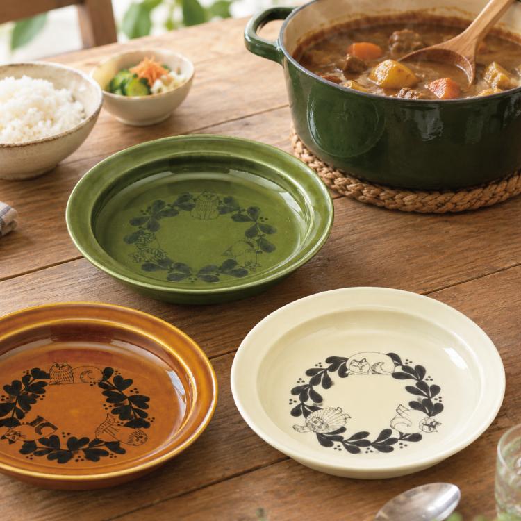 Lisa Larson（リサラーソン） カレー皿 すくいやすいカレー皿 L 猫柄