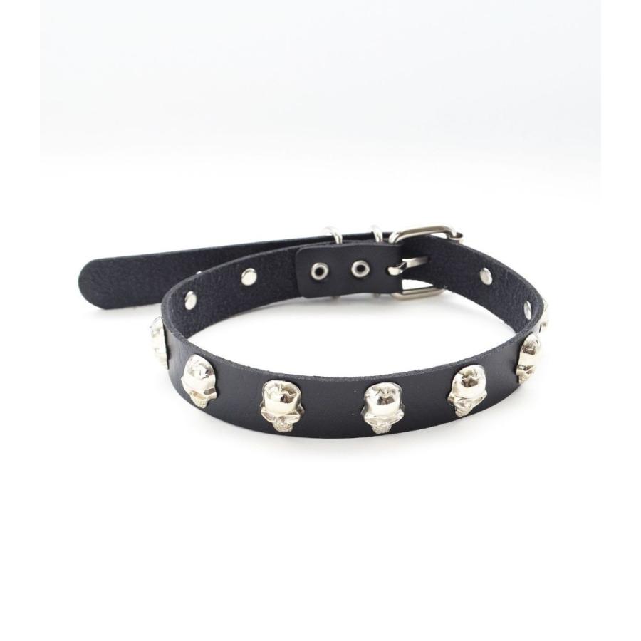 チョーカー 首輪 スタッズ 鋲 スカル ドクロ 髑髏 ブラック シルバー BANNED APPAREL バーンド アパレル スカルスタッズチョーカー | HELLCATPUNKS
