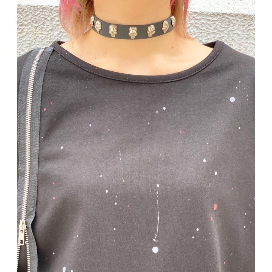 チョーカー 首輪 スタッズ 鋲 スカル ドクロ 髑髏 ブラック シルバー BANNED APPAREL バーンド アパレル スカルスタッズチョーカー | HELLCATPUNKS | 06