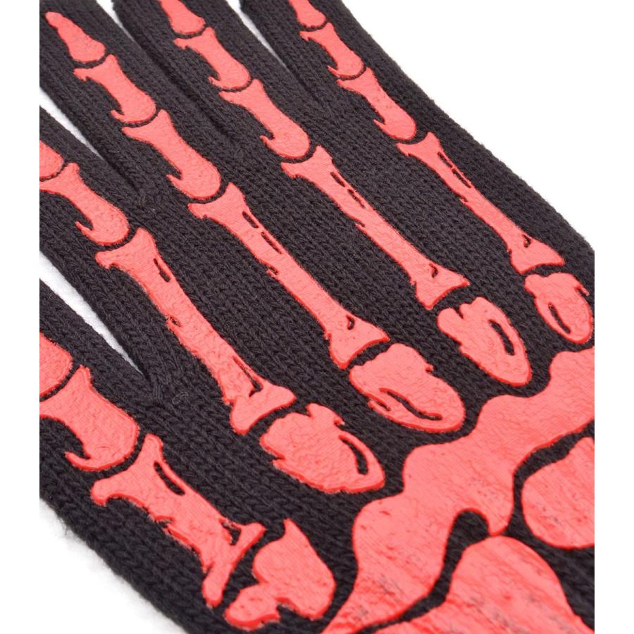 ワーキンググローブ グローブ 手袋 軍手 ボーンハンド ボーン 骨 ブラック レッド ユニセックス HELLCATPUNKS ヘルキャットパンクス ボーンワーキンググローブ | HELLCATPUNKS | 03