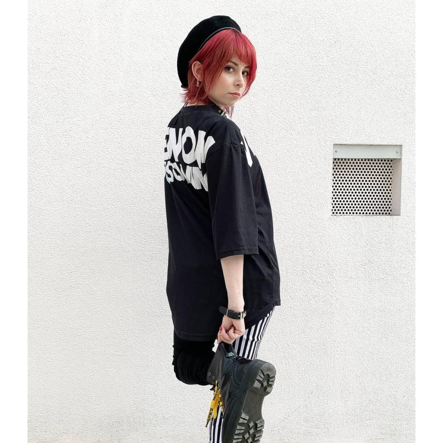 HELLCATPUNKS Tシャツ 半袖 クマ プリント グラフィック ブラック  