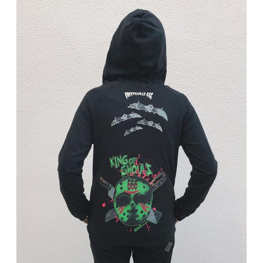 HELLCATPUNKS（ヘルキャットパンクス） パーカー ジップ プリント 総柄