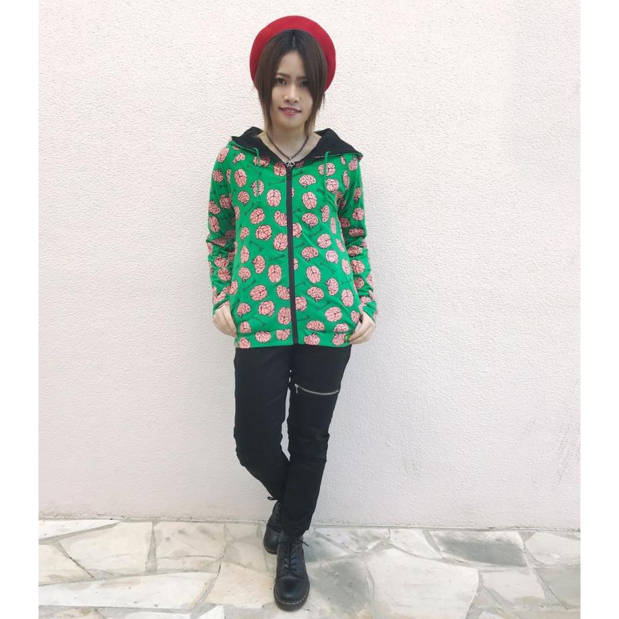 HELLCATPUNKS（ヘルキャットパンクス） パーカー ジップ プリント 総柄