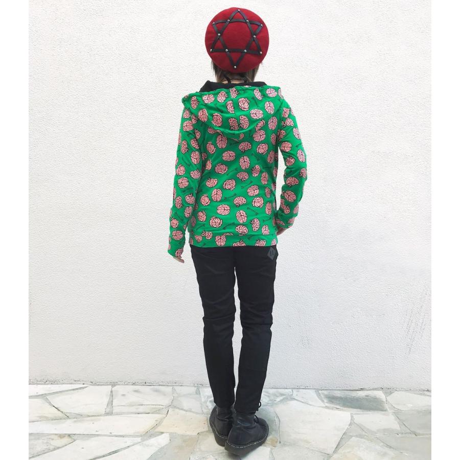 HELLCATPUNKS（ヘルキャットパンクス） パーカー ジップ プリント 総柄