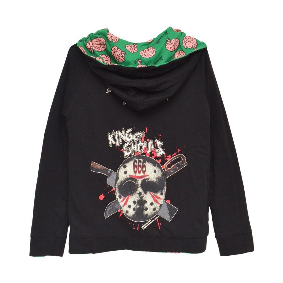 HELLCATPUNKS（ヘルキャットパンクス） パーカー ジップ プリント 総柄