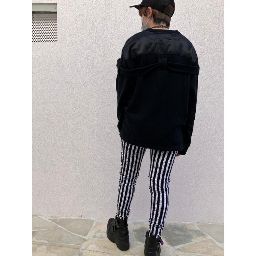 パンツ スキニー ハイウエスト ストライプ ブラック ホワイト レディース BANNED APPAREL バーンドアパレル ストライプスキニーパンツ | HELLCATPUNKS | 10